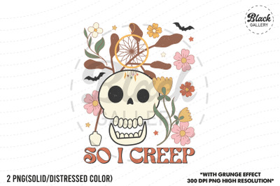 Boho Halloween PNG Sublimation