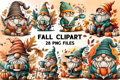 Watercolor Fall Vintage Clipart