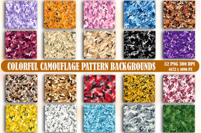 Colorful Camouflage Pattern Backgrounds