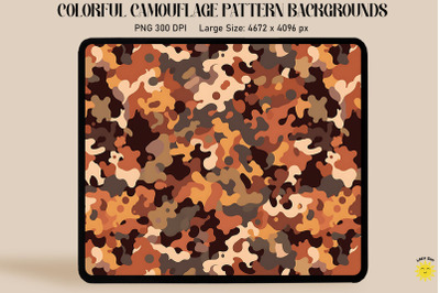 Brown Camouflage Patterns Background