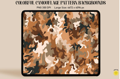 Brown Camouflage Patterns Background