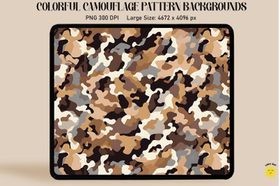 Brown Camouflage Patterns Background