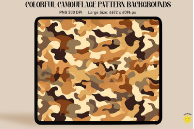 Brown Camouflage Patterns Background