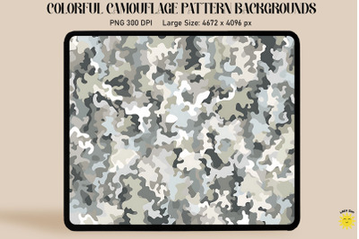 Gray Camouflage Patterns Background