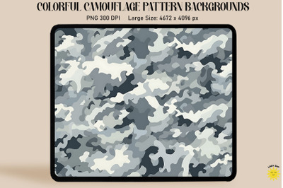 Gray Camouflage Patterns Background