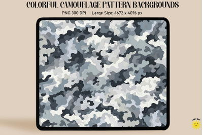 Gray Camouflage Patterns Background