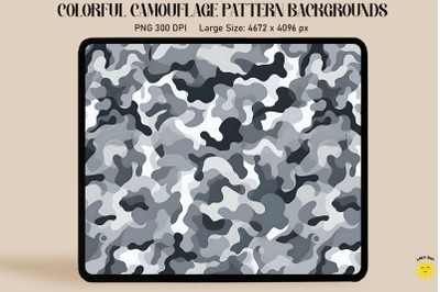 Gray Camouflage Patterns Background