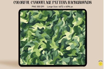 Green Camouflage Patterns Background