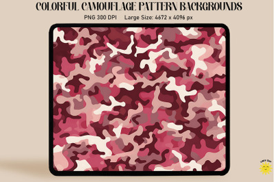 Maroon Camouflage Patterns Background