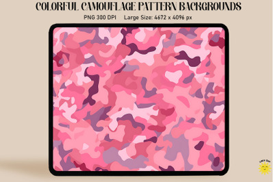 Pink Camouflage Patterns Background