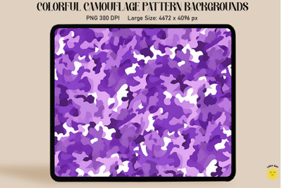 Purple Camouflage Patterns Background