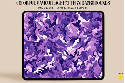 Purple Camouflage Patterns Background