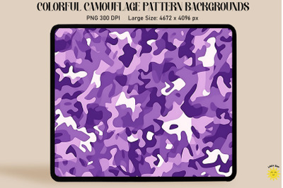 Purple Camouflage Patterns Background