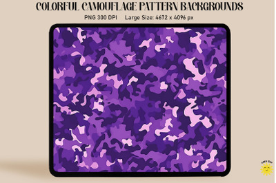 Purple Camouflage Patterns Background