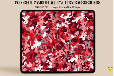 Red Camouflage Patterns Background