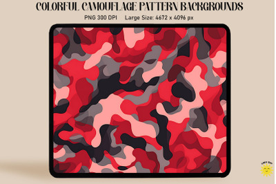 Red Camouflage Patterns Background