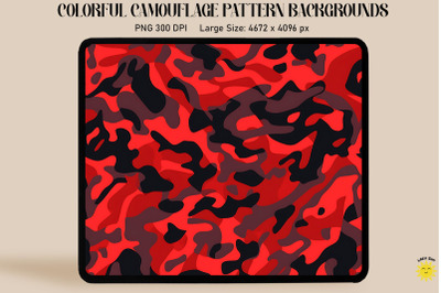 Red Camouflage Patterns Background