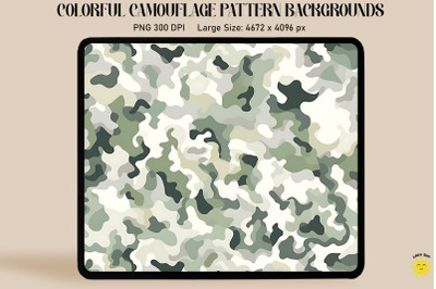 White Camouflage Patterns Background