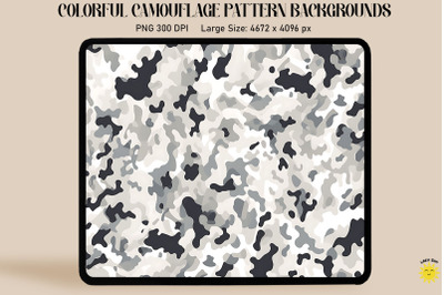 White Camouflage Patterns Background