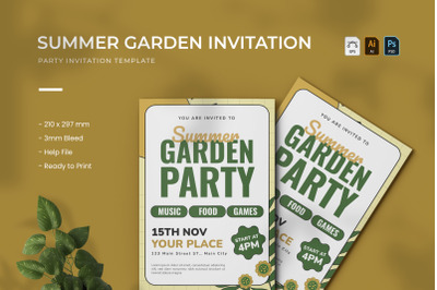 Summer Garden - Party Invitation