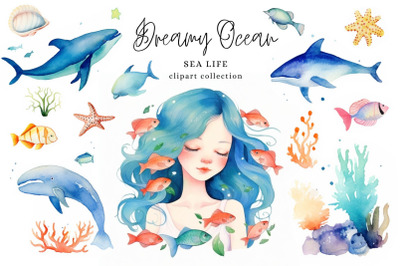 Dreamy Ocean Clipart Collection, PNG
