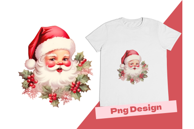 Retro Santa Claus PNG Digital Download