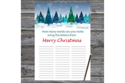 Winter forest,How Many Words Can You Make From Merry Christmas