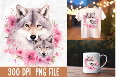 Breast Cancer Mama Baby Wolf Never Alone