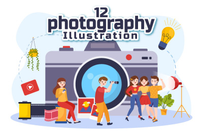 12 Photography Vector Illustration