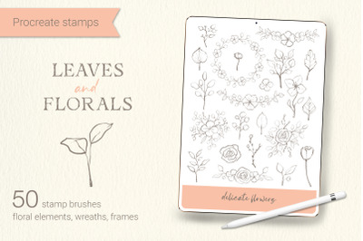 Leaves And Florals Procreate Stamps