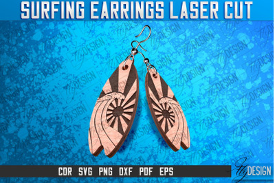 Surfing Earrings Laser Cut SVG | Accessories Laser Cut SVG Design