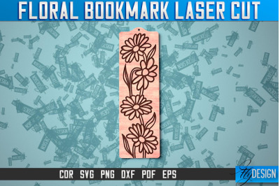 Floral Bookmark Laser Cut | SVG Design