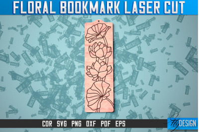 Floral Bookmark Laser Cut | SVG Design