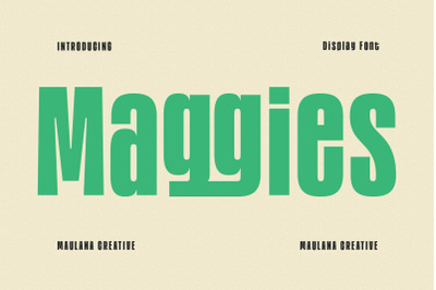 Maggies Condensed Display Fonts