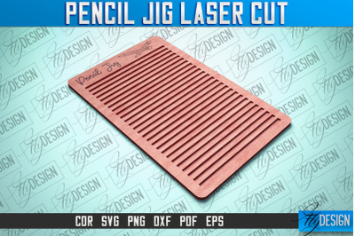 Pencil Jig Laser Cut SVG | Teacher Gift SVG Design | School CNC Files