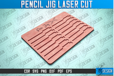 Pen&amp;nbsp;Jig Laser Cut SVG | Teacher Gift SVG Design | School CNC Files