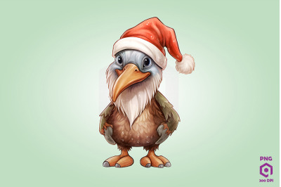 Christmas Brown Pelican Clipart