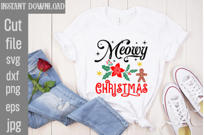 Meowy Christmas SVG cut file,Mega Retro Christmas Svg Bundle, Retro Me