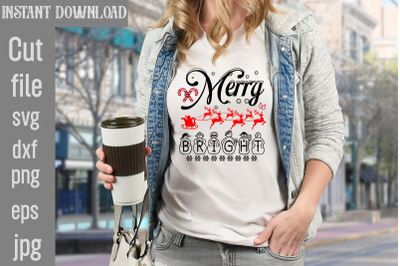 Merry Bright SVG cut file&2C;Mega Retro Christmas Svg Bundle&2C; Retro Mega