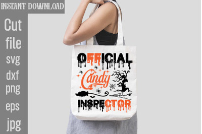 Official Candy Inspector SVG cut file&2C;Halloween svg Png Bundle&2C; Retro