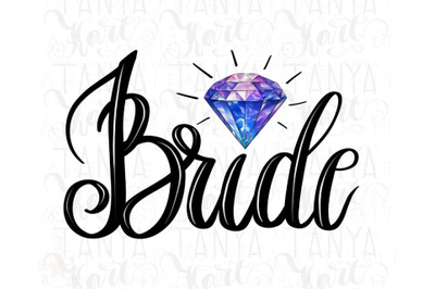 Bride Png for Sublimation Designs, Bride Diamond Png Instant Download