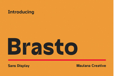 Brasto Sans Display Font