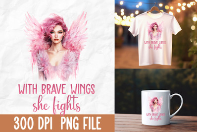 With Brave Wings She Fights Pink Angel