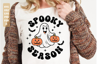 Spooky Season Svg, Ghost Vibes Svg, Spooky Svg, Halloween Svg