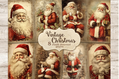 Vintage Christmas Junk Journal Page | Winter Scrapbook Paper