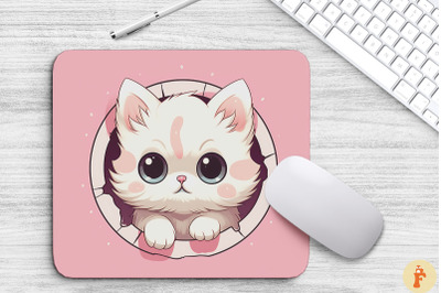 Kawaii Peeking Himalayan Cat Mouse Pad