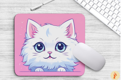 Kawaii Peeking Ragdoll Cat Mouse Pad