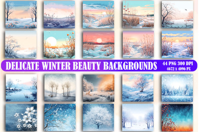 Delicate Winter Beauty Backgrounds