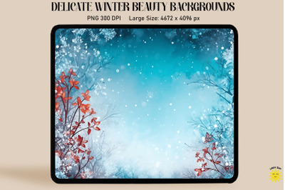 Vibrant Winter Border Backgrounds