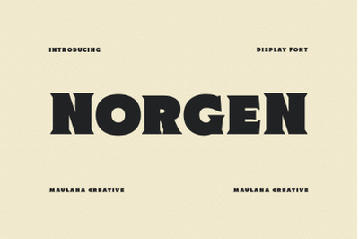 Norgen Heavy Serif Font